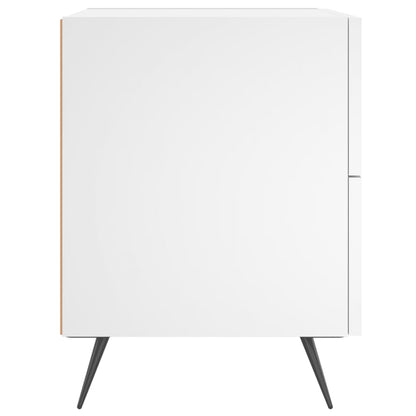 vidaXL Bedside Cabinet White 40x35x47.5 cm Engineered Wood