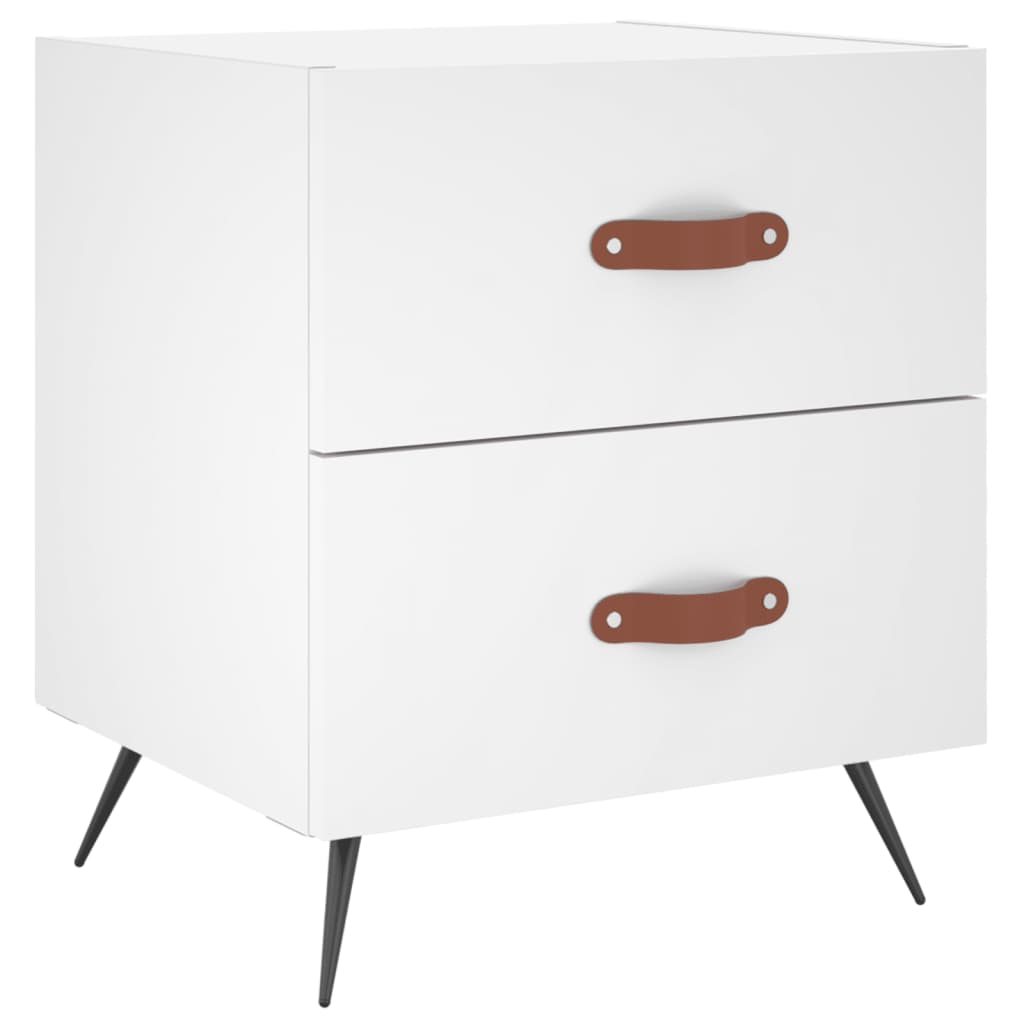 vidaXL Bedside Cabinets 2 pcs White 40x35x47.5 cm Engineered Wood