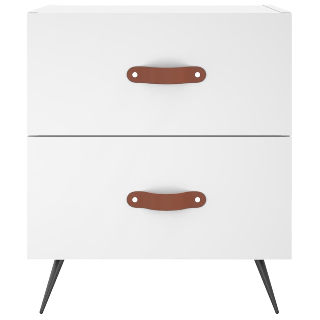 vidaXL Bedside Cabinets 2 pcs White 40x35x47.5 cm Engineered Wood
