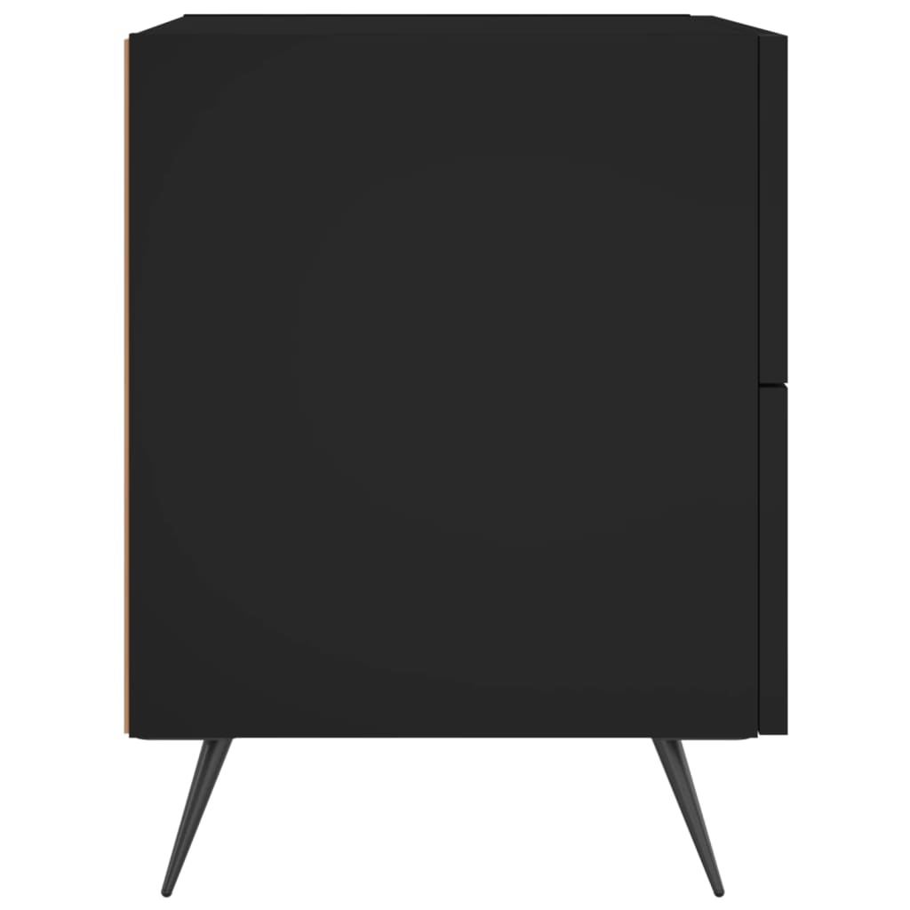 vidaXL Bedside Cabinets 2 pcs Black 40x35x47.5 cm Engineered Wood