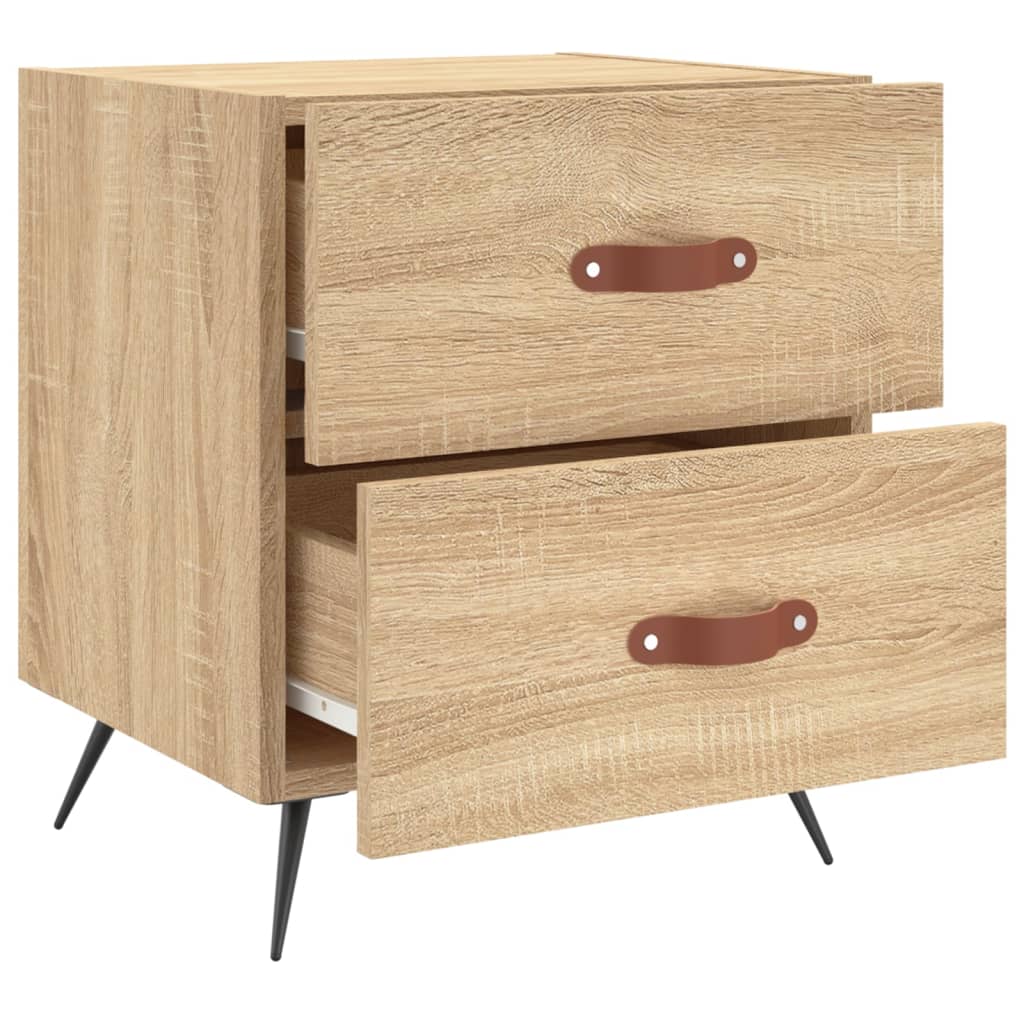 vidaXL Bedside Cabinets 2 pcs Sonoma Oak 40x35x47.5 cm Engineered Wood