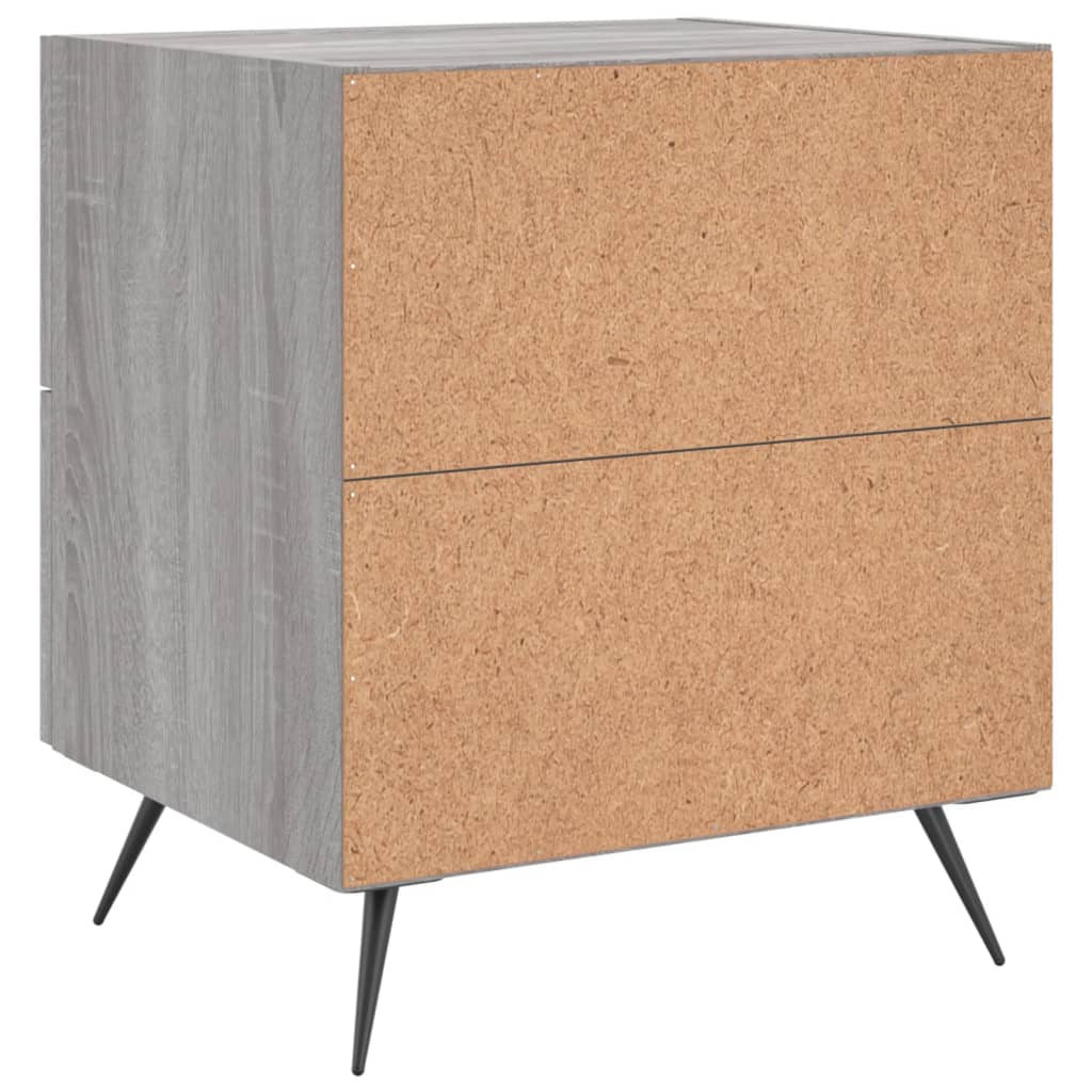 vidaXL Bedside Cabinets 2 pcs Grey Sonoma 40x35x47.5 cm Engineered Wood