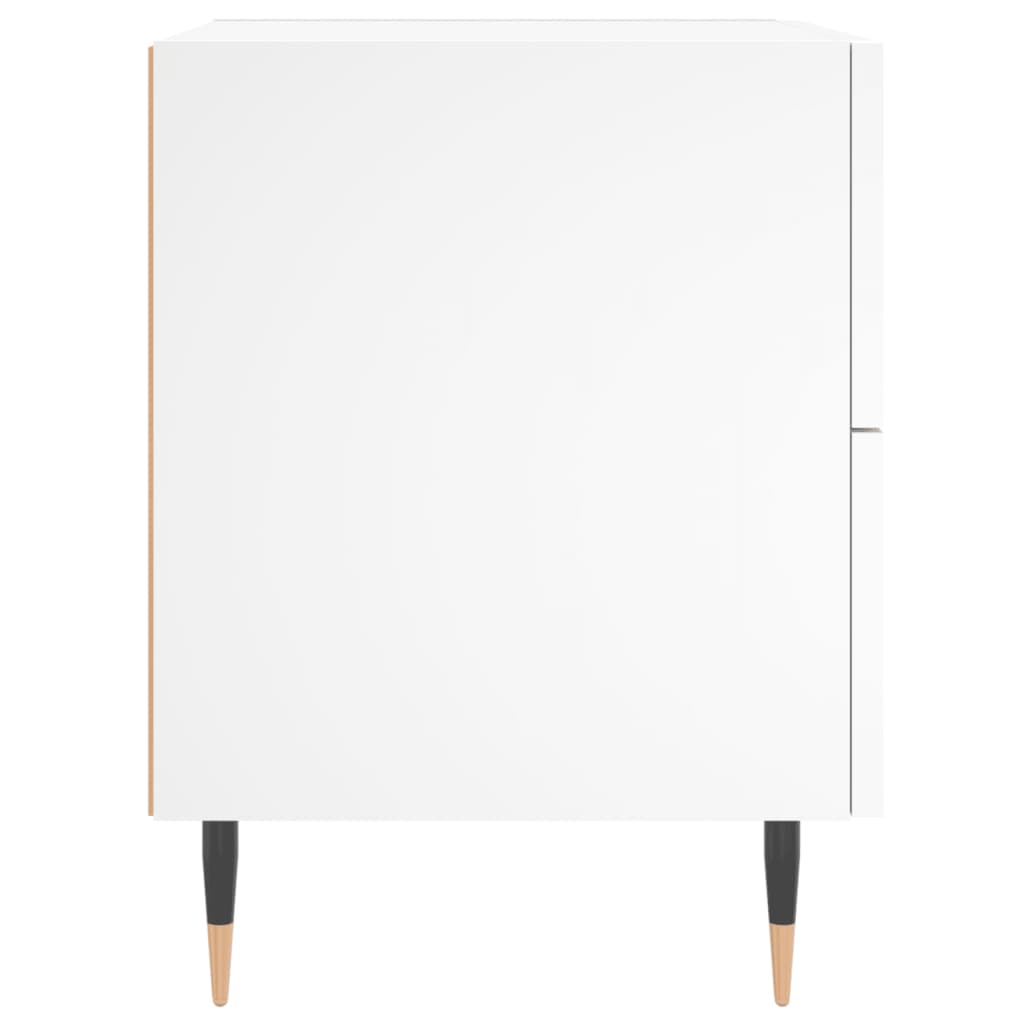 vidaXL Bedside Cabinet White 40x35x47,5 cm Engineered Wood