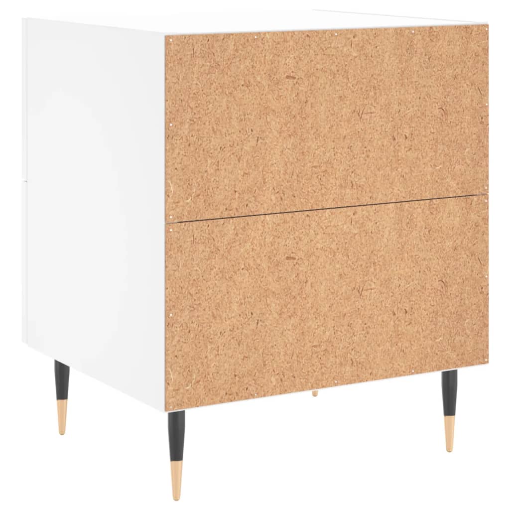 vidaXL Bedside Cabinet White 40x35x47,5 cm Engineered Wood