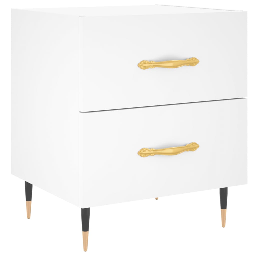vidaXL Bedside Cabinets 2 pcs White 40x35x47.5 cm Engineered Wood