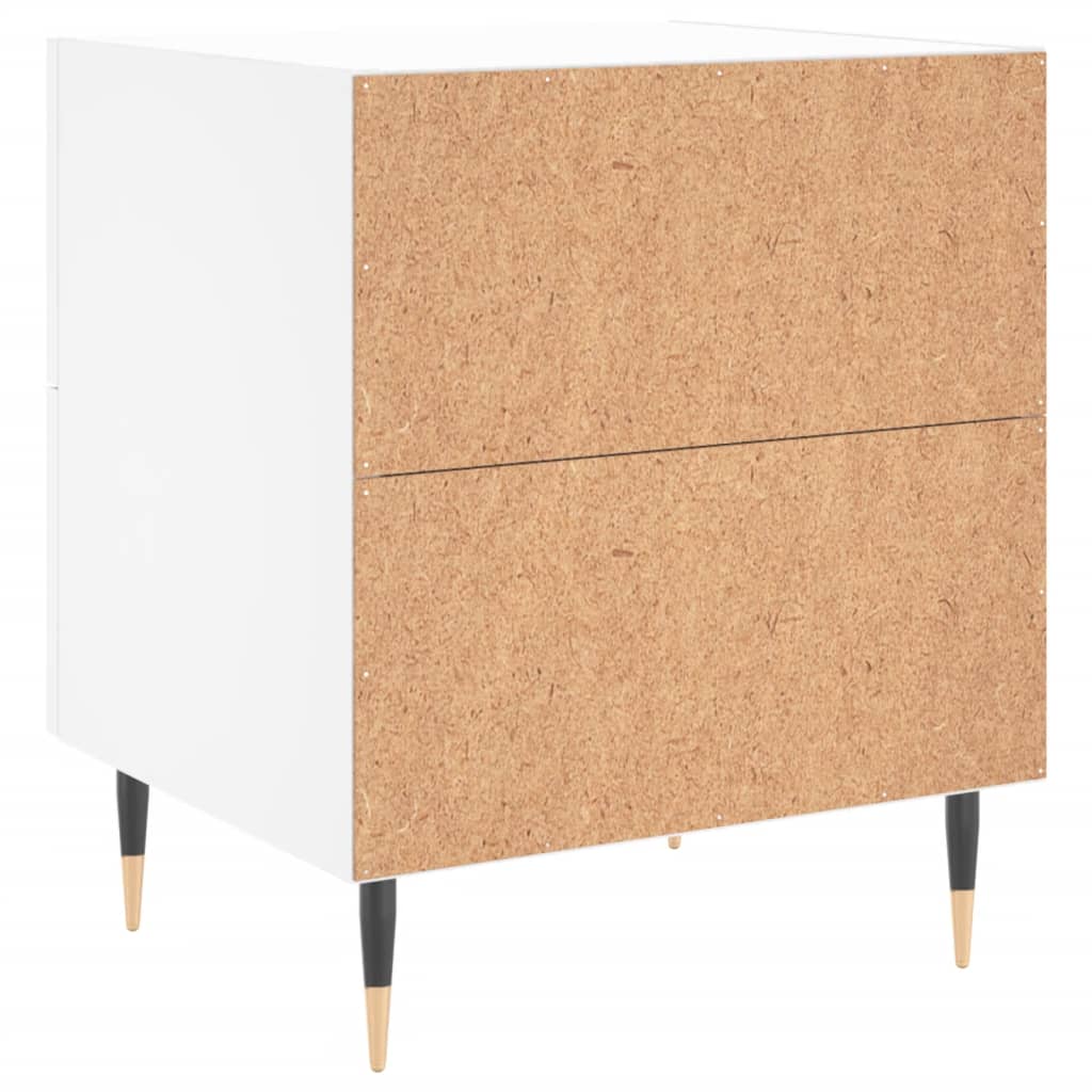 vidaXL Bedside Cabinets 2 pcs White 40x35x47.5 cm Engineered Wood