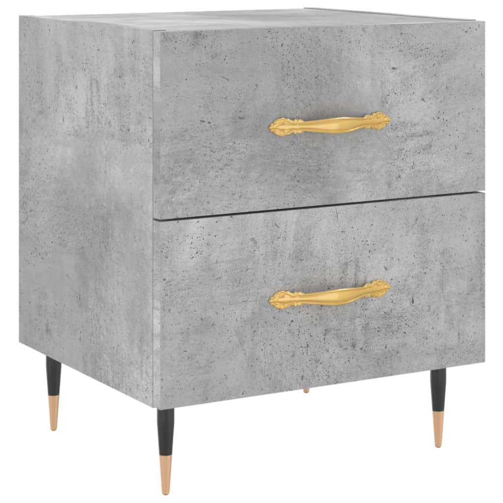 vidaXL Bedside Cabinet Concrete Grey 40x35x47,5 cm Engineered Wood