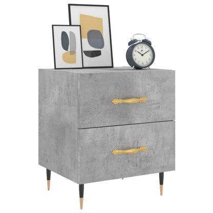vidaXL Bedside Cabinet Concrete Grey 40x35x47,5 cm Engineered Wood