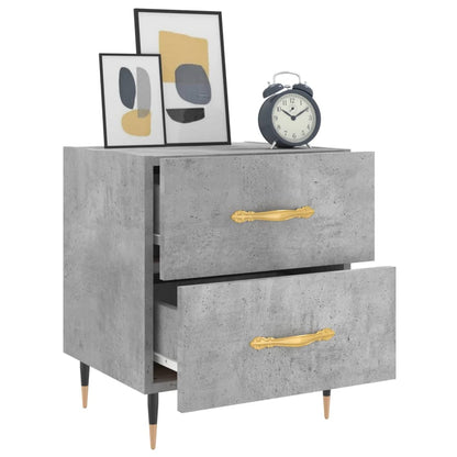 vidaXL Bedside Cabinet Concrete Grey 40x35x47.5 cm Engineered Wood