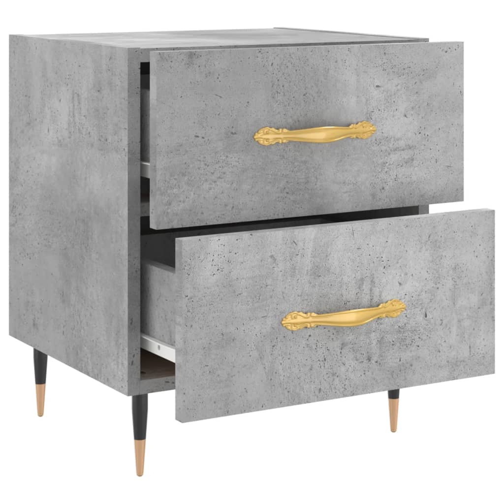 vidaXL Bedside Cabinet Concrete Grey 40x35x47,5 cm Engineered Wood