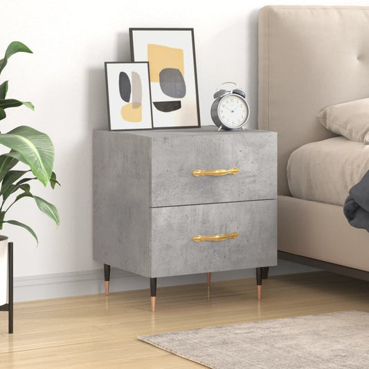 vidaXL Bedside Cabinet Concrete Grey 40x35x47.5 cm Engineered Wood