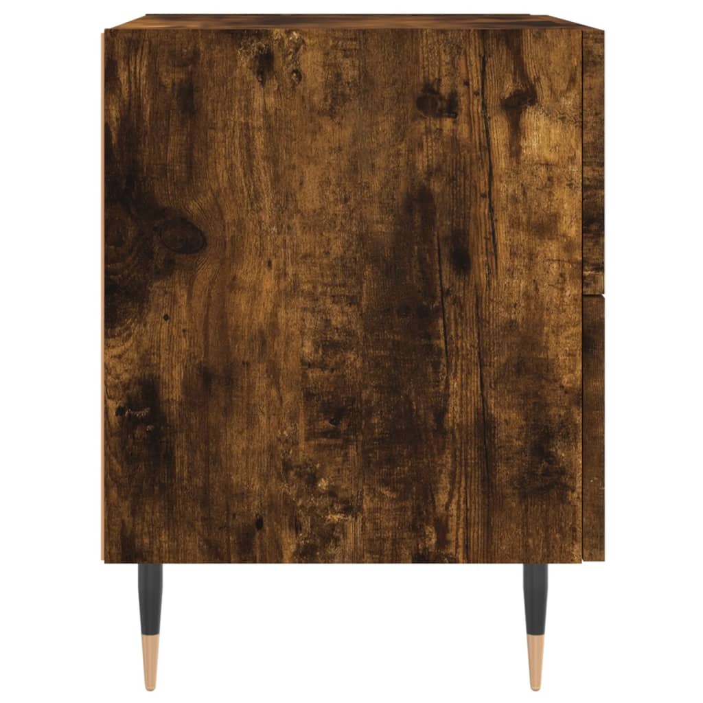 vidaXL Bedside Cabinet Smoked Oak 40x35x47.5 cm Engineered Wood