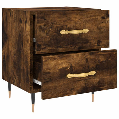 vidaXL Bedside Cabinets 2 pcs Smoked Oak 40x35x47.5 cm Engineered Wood