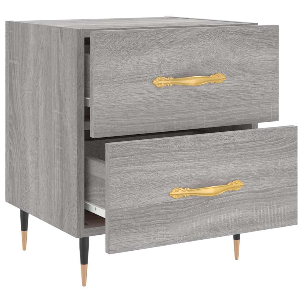 vidaXL Bedside Cabinet Grey Sonoma 40x35x47,5 cm Engineered Wood