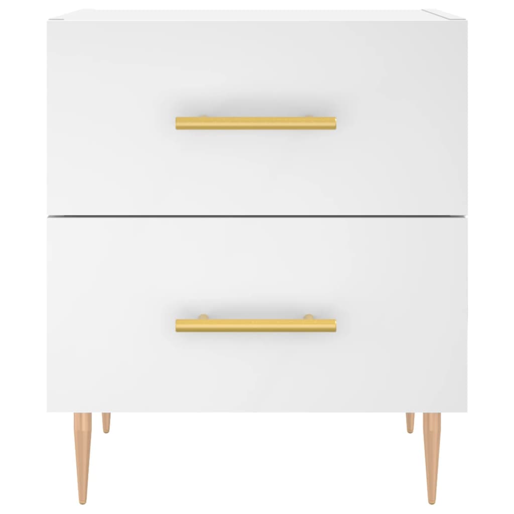 vidaXL Bedside Cabinet White 40x35x47.5 cm Engineered Wood