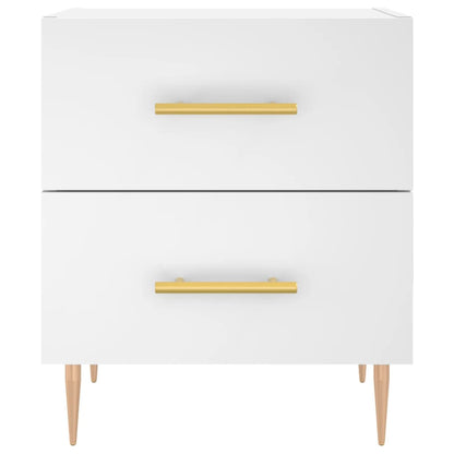 vidaXL Bedside Cabinet White 40x35x47.5 cm Engineered Wood