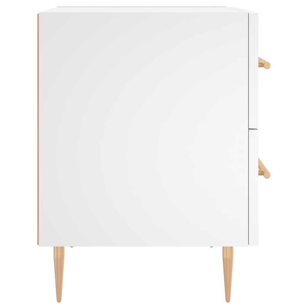 vidaXL Bedside Cabinet White 40x35x47.5 cm Engineered Wood