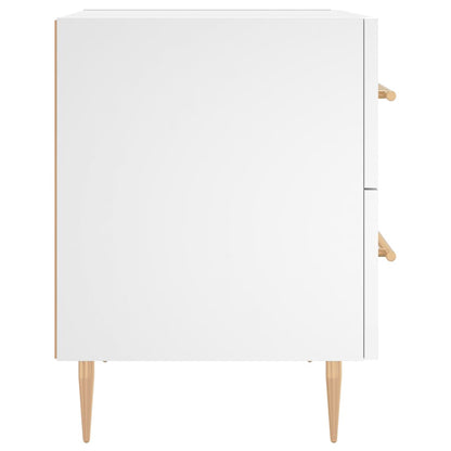 vidaXL Bedside Cabinet White 40x35x47.5 cm Engineered Wood