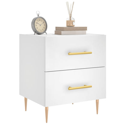 vidaXL Bedside Cabinets 2 pcs White 40x35x47,5 cm Engineered Wood