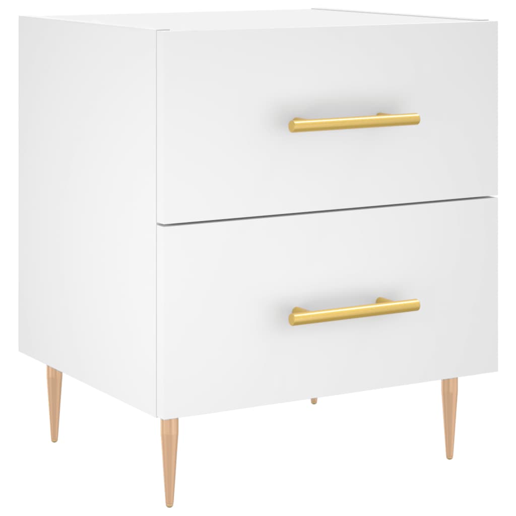 vidaXL Bedside Cabinets 2 pcs White 40x35x47,5 cm Engineered Wood