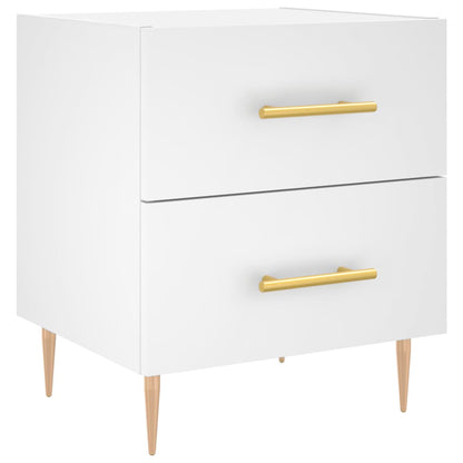 vidaXL Bedside Cabinets 2 pcs White 40x35x47,5 cm Engineered Wood