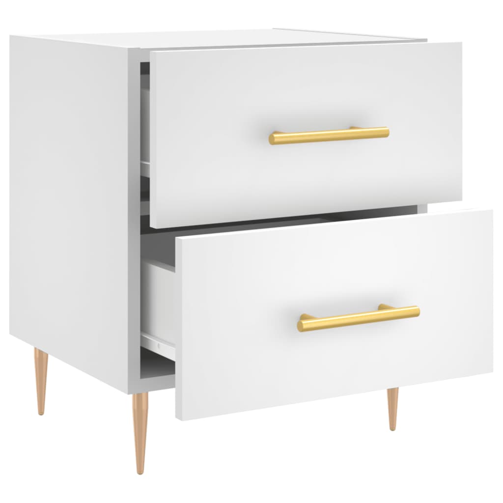 vidaXL Bedside Cabinets 2 pcs White 40x35x47,5 cm Engineered Wood