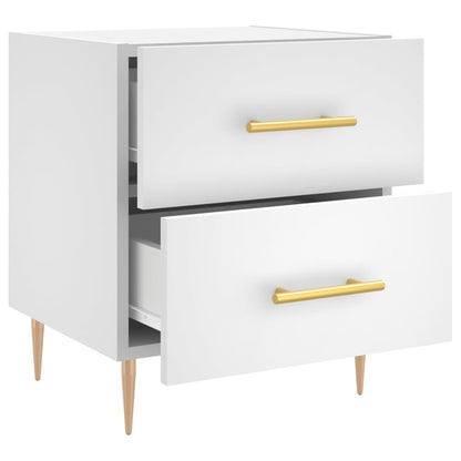 vidaXL Bedside Cabinets 2 pcs White 40x35x47,5 cm Engineered Wood