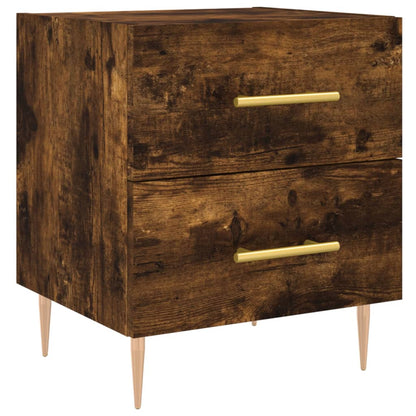 vidaXL Bedside Cabinet Smoked Oak 40x35x47,5 cm Engineered Wood