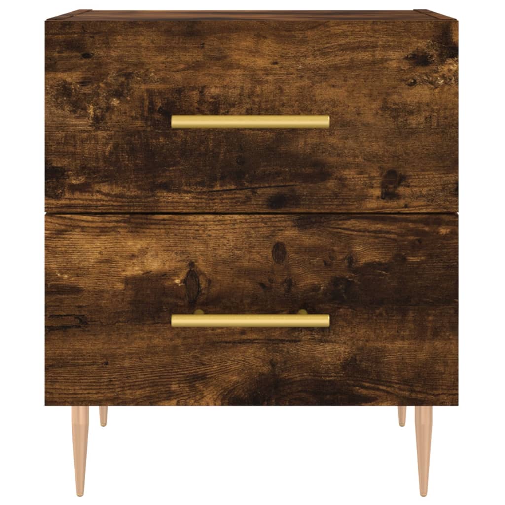vidaXL Bedside Cabinet Smoked Oak 40x35x47.5 cm Engineered Wood