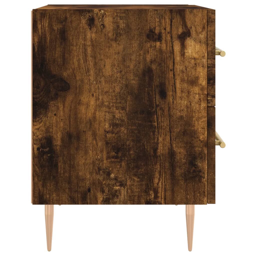 vidaXL Bedside Cabinets 2 pcs Smoked Oak 40x35x47.5 cm Engineered Wood
