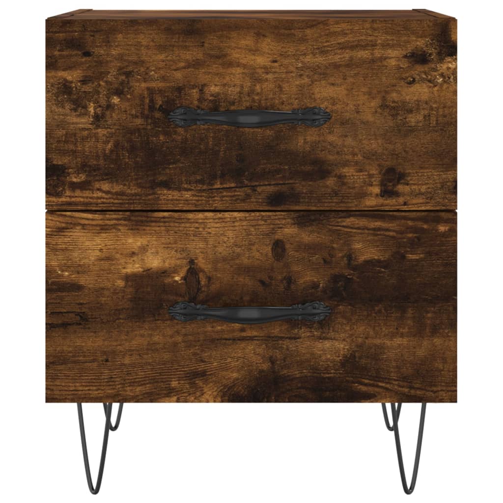 vidaXL Bedside Cabinets 2 pcs Smoked Oak 40x35x47.5 cm Engineered Wood