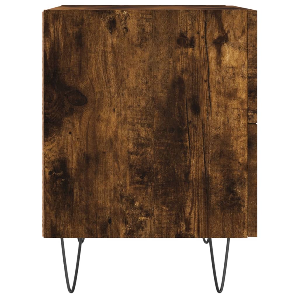 vidaXL Bedside Cabinets 2 pcs Smoked Oak 40x35x47.5 cm Engineered Wood