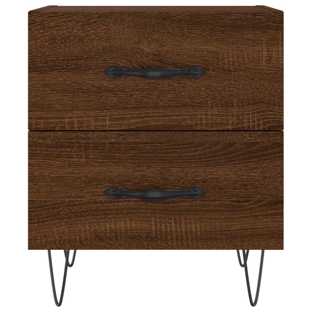 vidaXL Bedside Cabinet Brown Oak 40x35x47.5 cm Engineered Wood