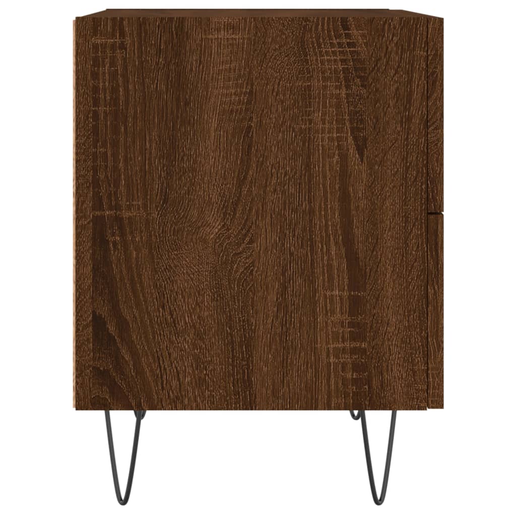 vidaXL Bedside Cabinet Brown Oak 40x35x47.5 cm Engineered Wood