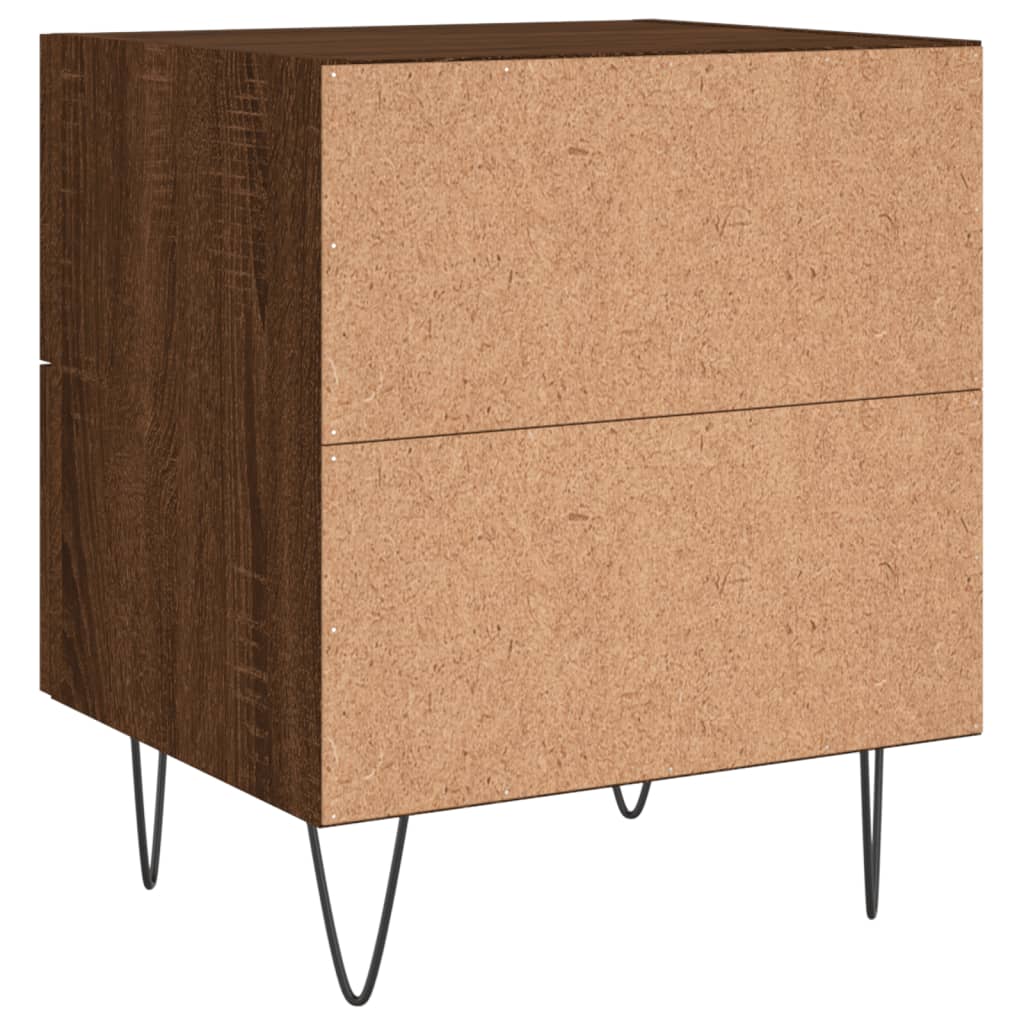 vidaXL Bedside Cabinet Brown Oak 40x35x47.5 cm Engineered Wood