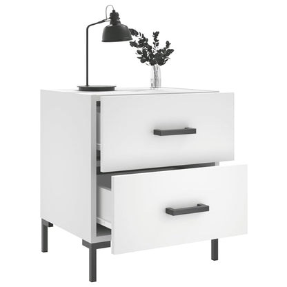 vidaXL Bedside Cabinet White 40x35x47.5 cm Engineered Wood