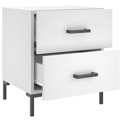 vidaXL Bedside Cabinet White 40x35x47.5 cm Engineered Wood