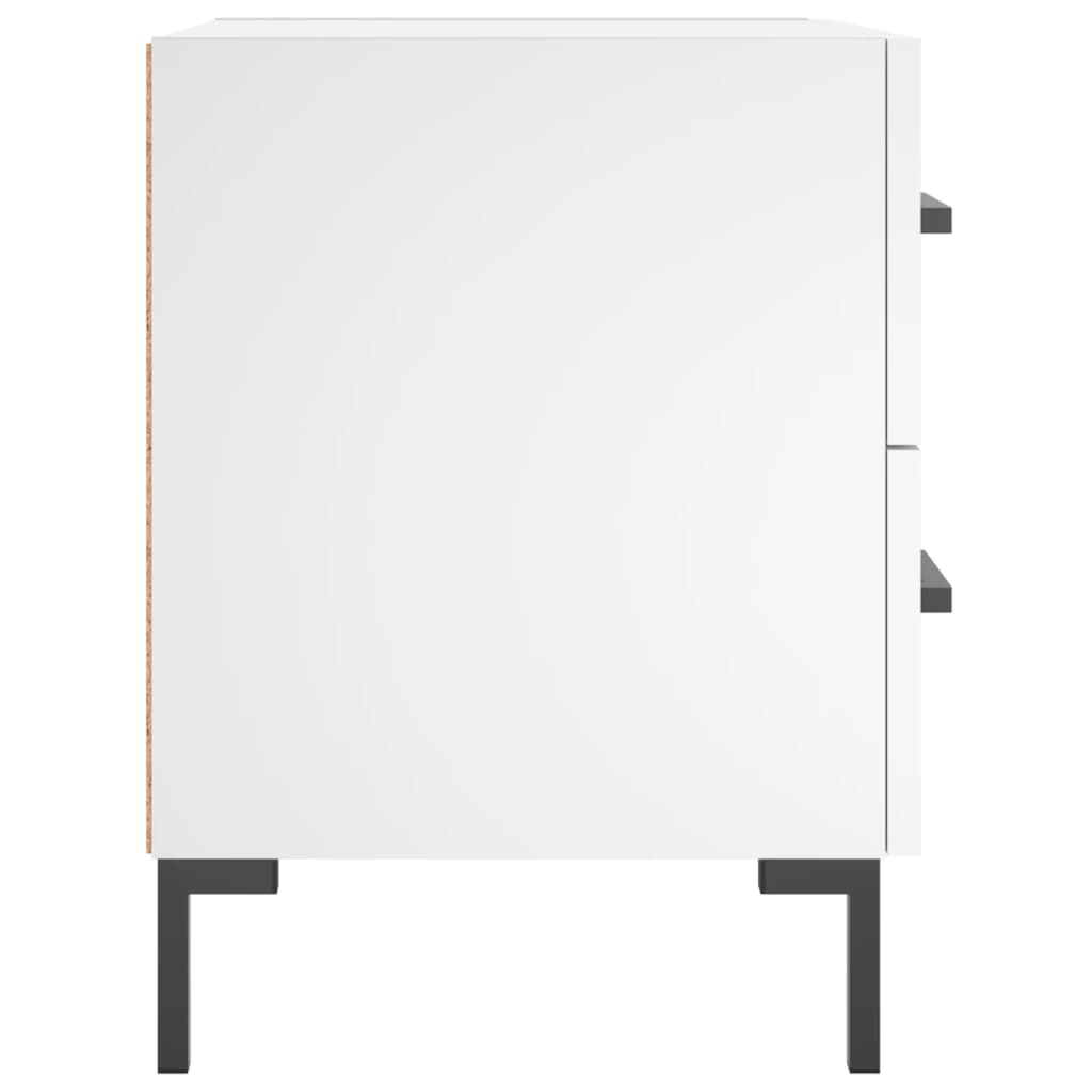 vidaXL Bedside Cabinet White 40x35x47.5 cm Engineered Wood