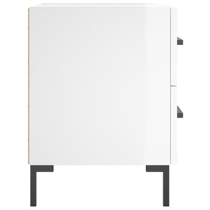vidaXL Bedside Cabinets 2 pcs High Gloss White 40x35x47.5 cm Engineered Wood