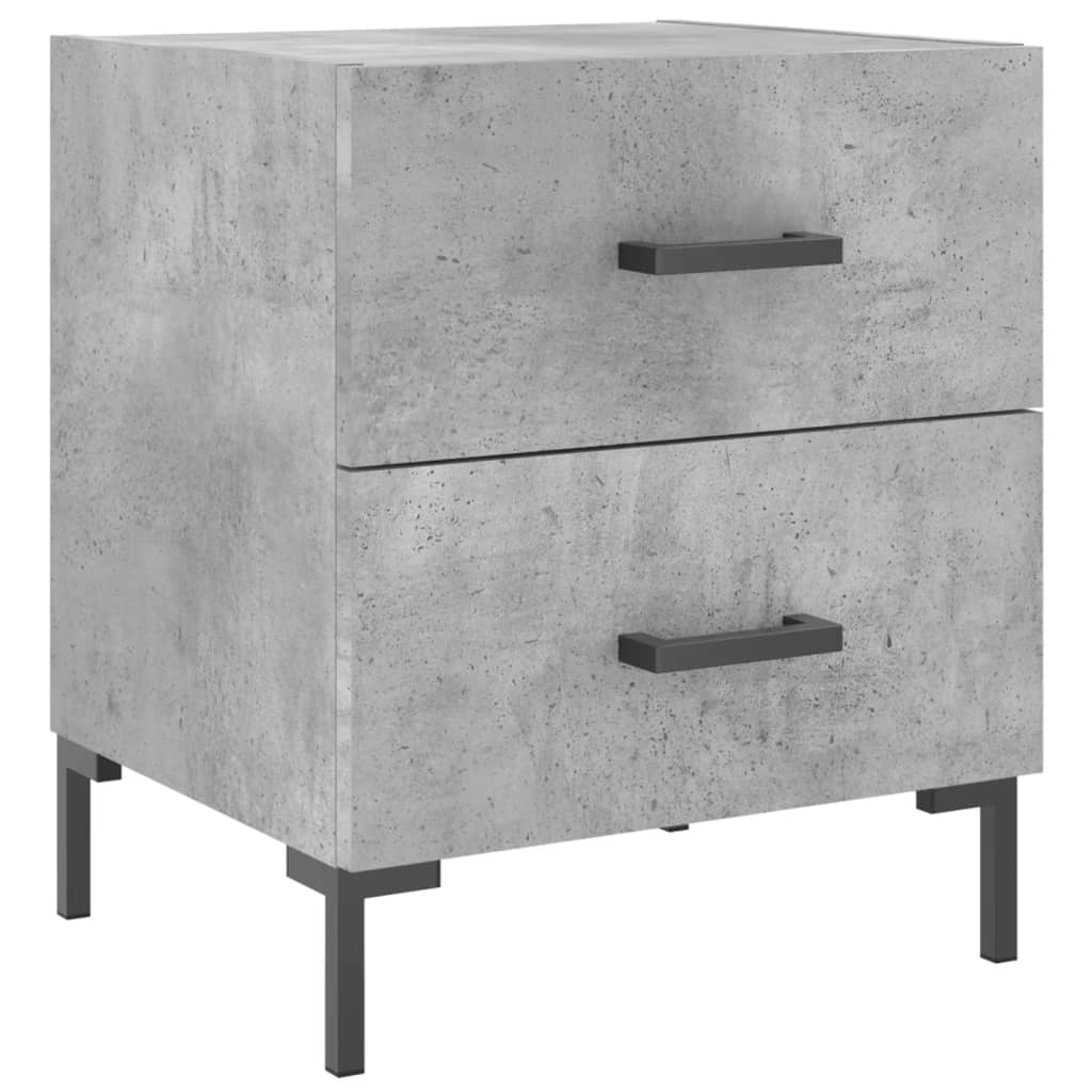 vidaXL Bedside Cabinet Concrete Grey 40x35x47,5 cm Engineered Wood
