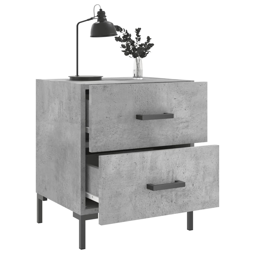 vidaXL Bedside Cabinet Concrete Grey 40x35x47,5 cm Engineered Wood