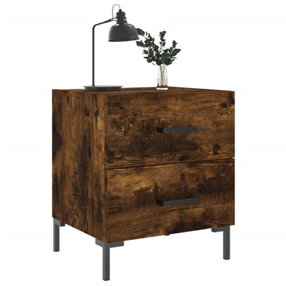 vidaXL Bedside Cabinet Smoked Oak 40x35x47,5 cm Engineered Wood