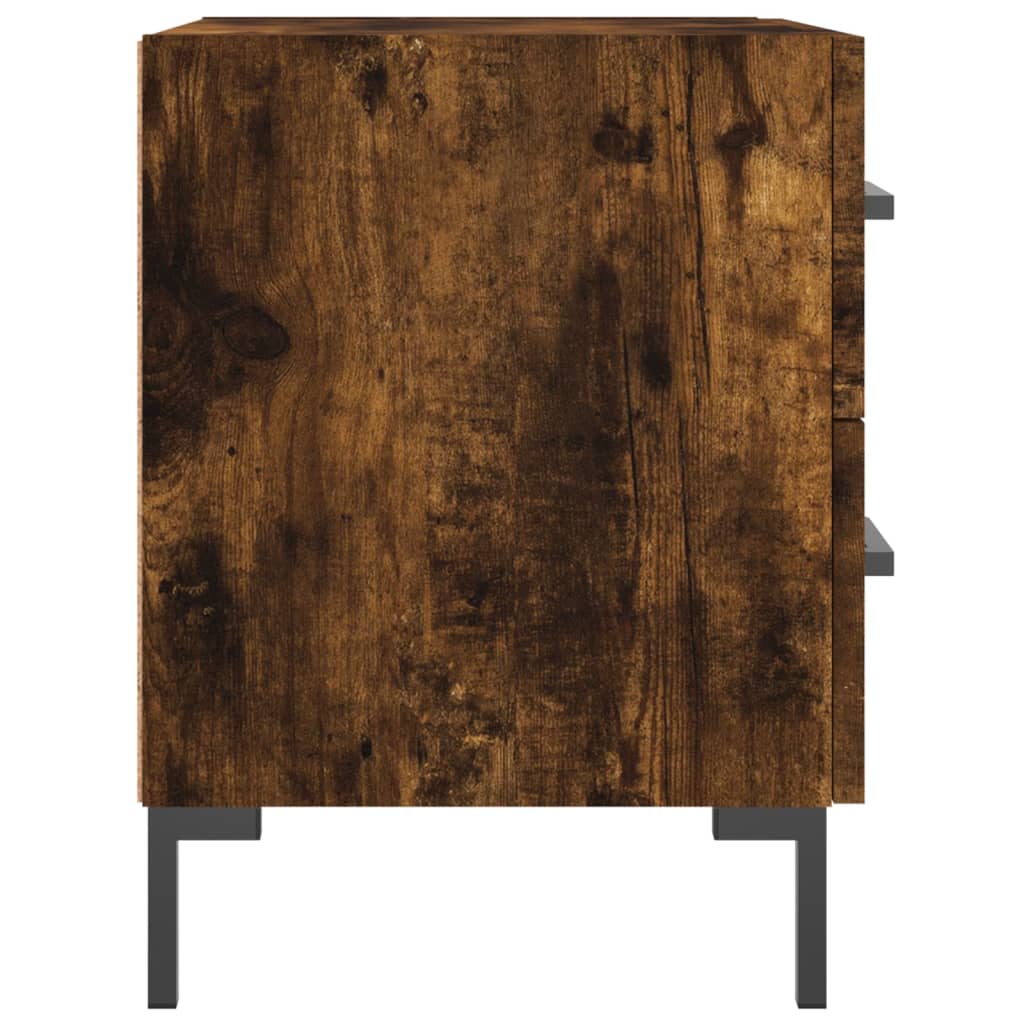 vidaXL Bedside Cabinet Smoked Oak 40x35x47,5 cm Engineered Wood