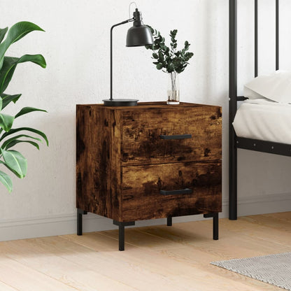 vidaXL Bedside Cabinet Smoked Oak 40x35x47,5 cm Engineered Wood