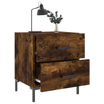 vidaXL Bedside Cabinets 2 pcs Smoked Oak 40x35x47.5 cm Engineered Wood