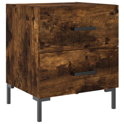 vidaXL Bedside Cabinets 2 pcs Smoked Oak 40x35x47.5 cm Engineered Wood