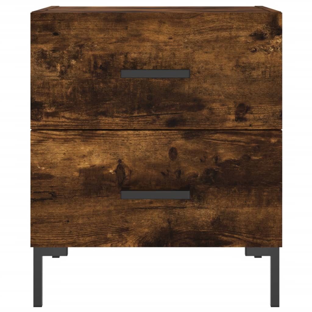 vidaXL Bedside Cabinets 2 pcs Smoked Oak 40x35x47.5 cm Engineered Wood
