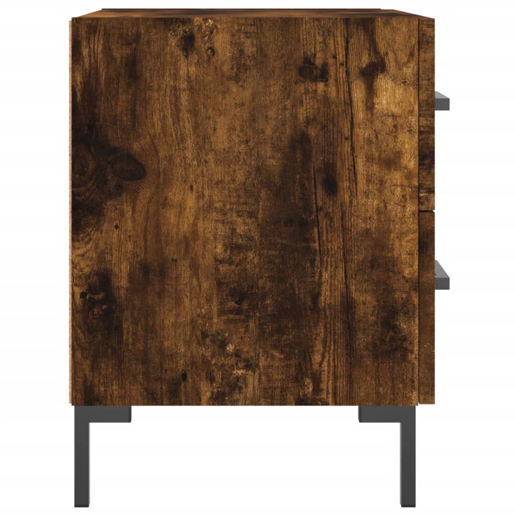 vidaXL Bedside Cabinets 2 pcs Smoked Oak 40x35x47.5 cm Engineered Wood
