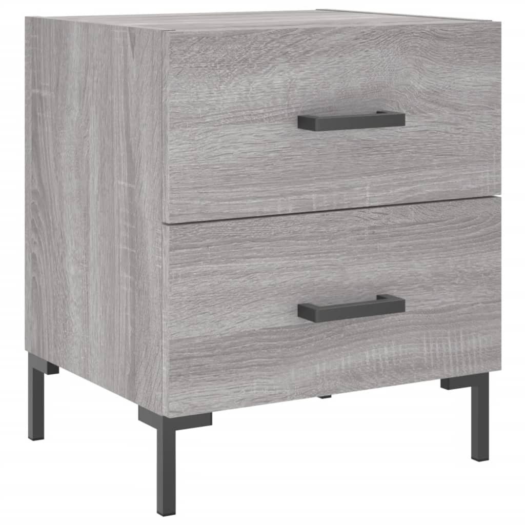 vidaXL Bedside Cabinet Grey Sonoma 40x35x47,5 cm Engineered Wood