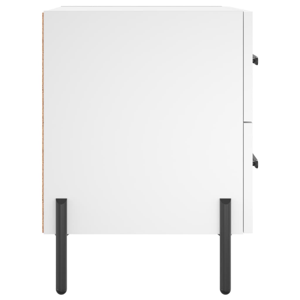 vidaXL Bedside Cabinet White 40x35x47.5 cm Engineered Wood